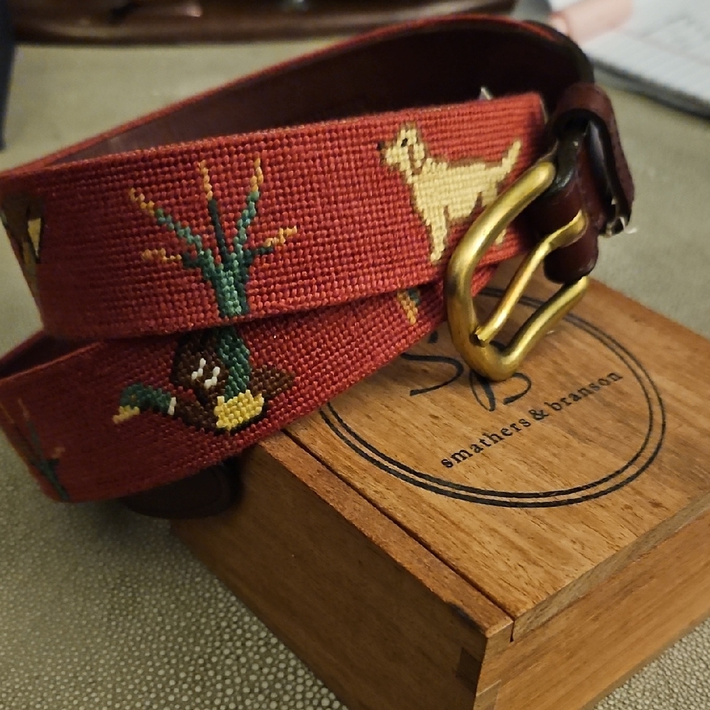 Mens Needle Point Belt
